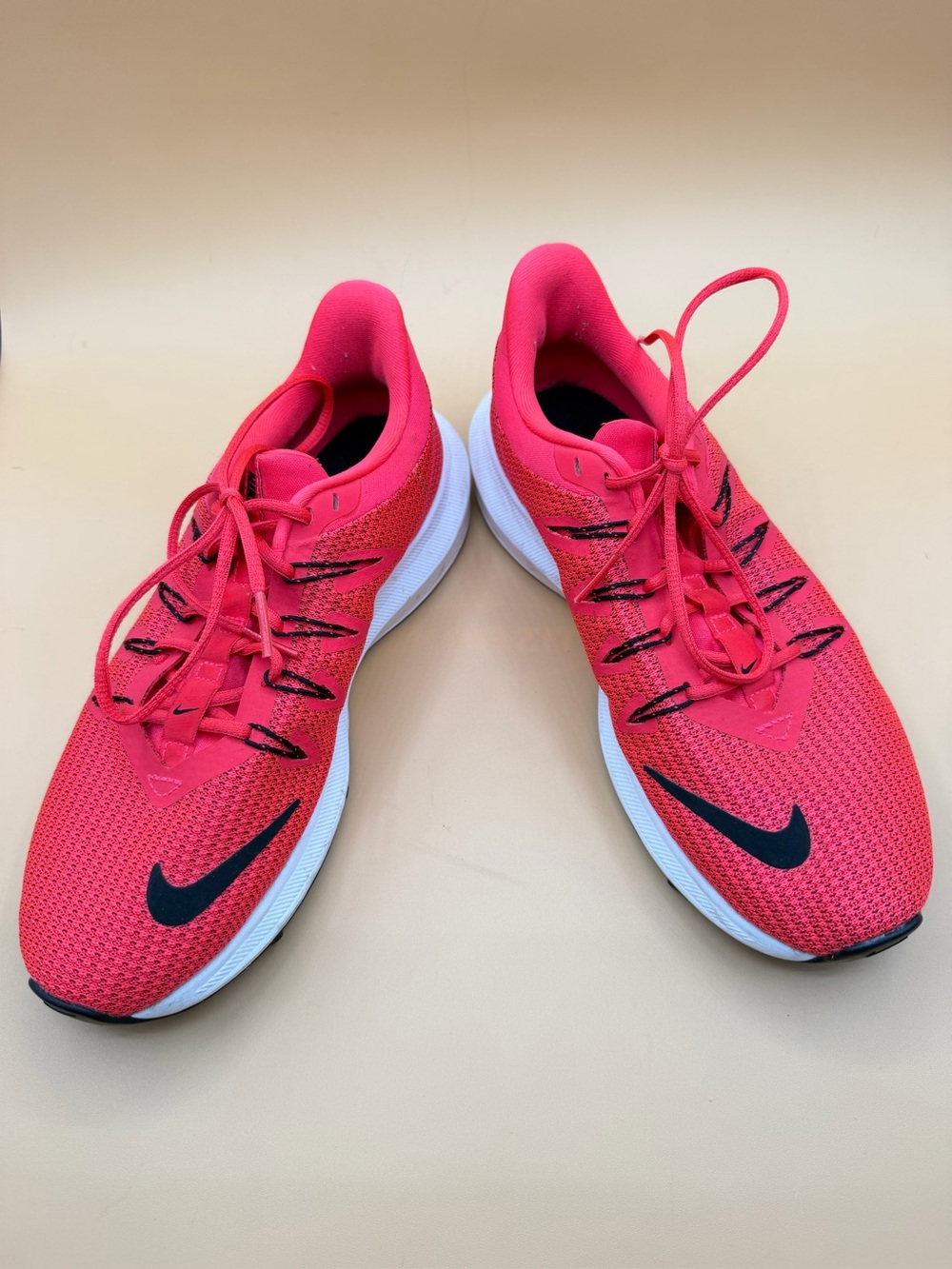 Nike Women's Running Shoes in Bright Pink with Black Swoosh - worn 2-3 times